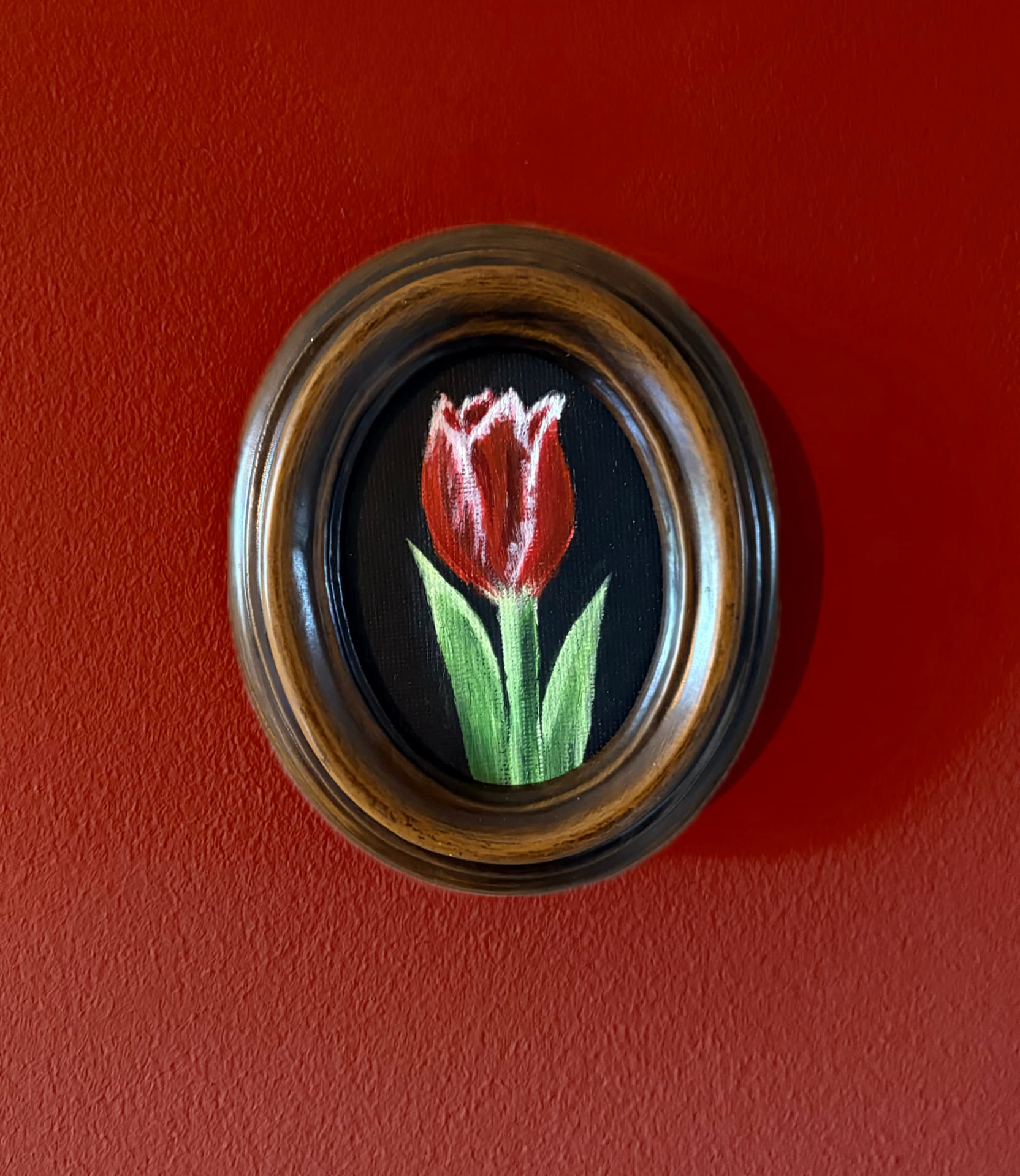 Tulp in vintage lijst, Vrij werk