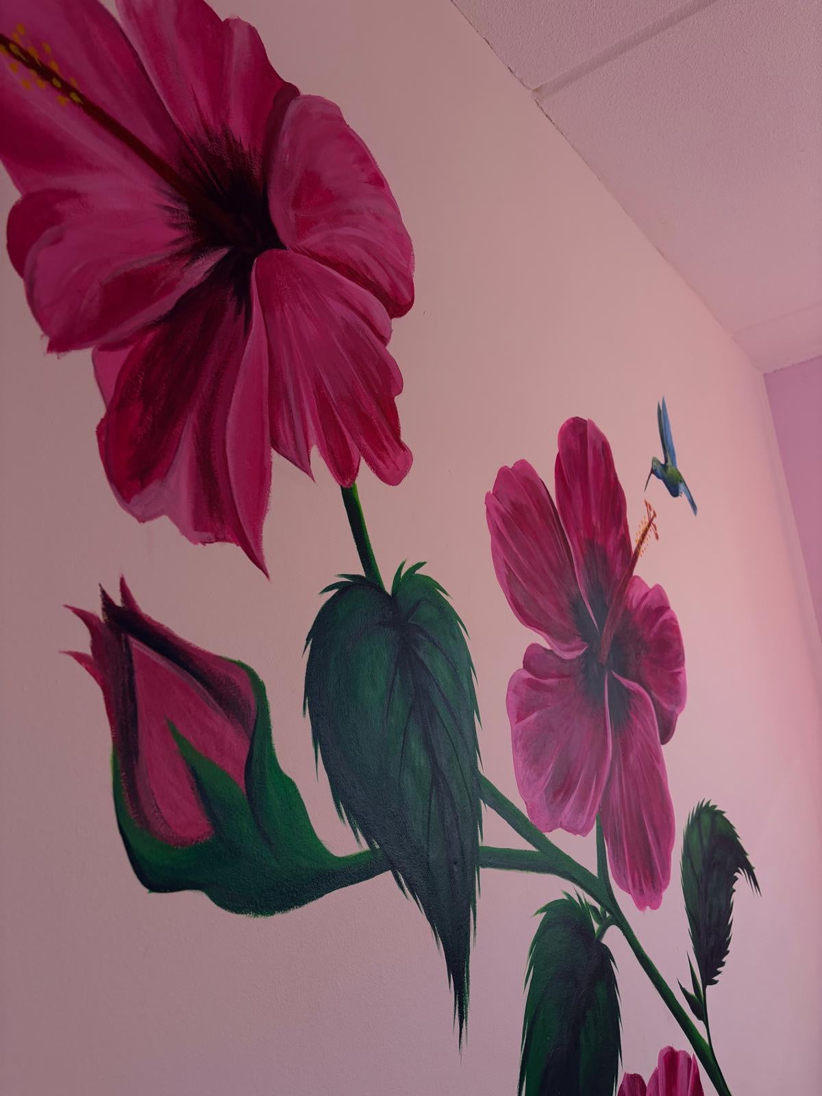 Hibiscus met kolibrie, Hal · particulier