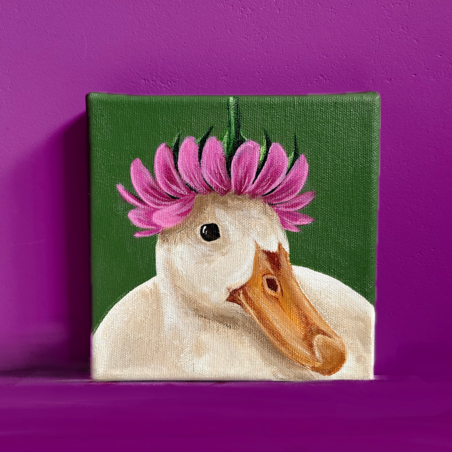 Eend met bloemenhoed, Vrij werk