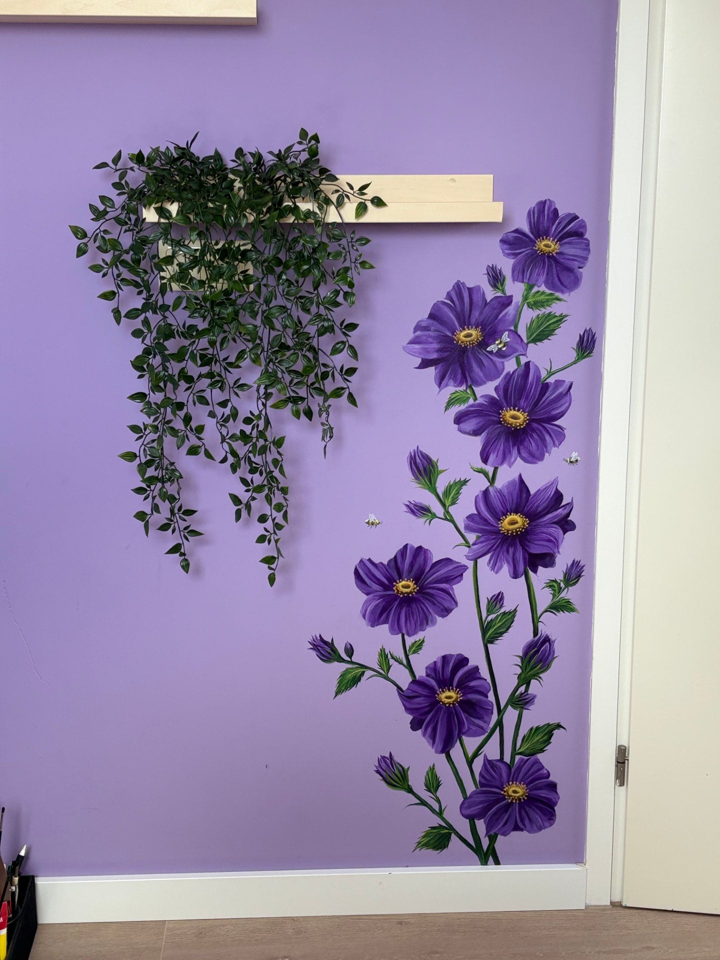 Paarse anemonen, Woonkamer · particulier