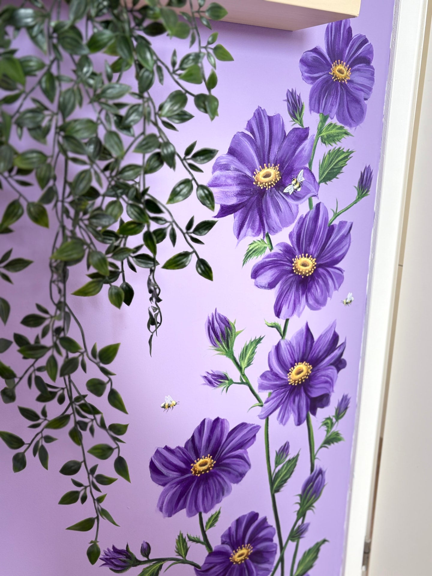 Paarse anemonen, Woonkamer · particulier